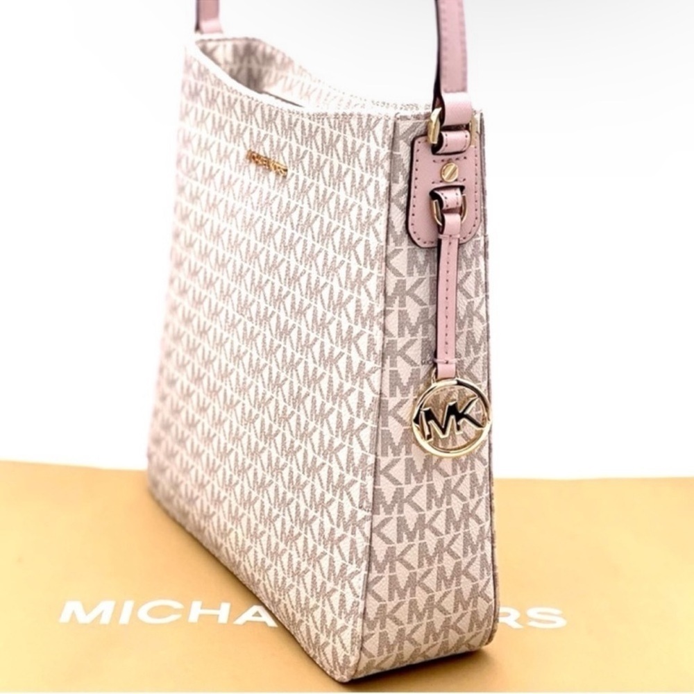Michael Kors Large Messenger Crossbody Bag Powder Blush Multi - Picture 9 of 13